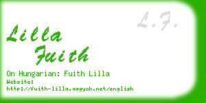lilla fuith business card